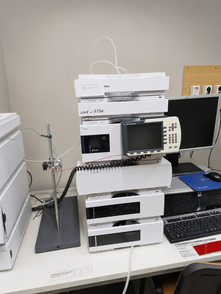 Agilent 1200 Series high-performance liquid chromatography system in the Core Chem Labs analytical laboratory